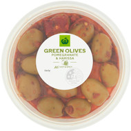 5 PACK of WW Green Olives Pomegranate & Harissa 110g
