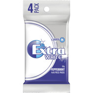 5 PACK of Wrigley's Extra White Peppermint Chewing Gum Sugar Free 4x10 Piece 56g