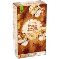 5 PACK of WW Natural Choc And Vanilla Waffle Cones 12 pack