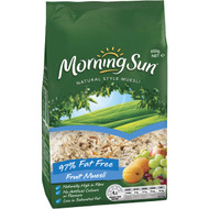 5 PACK of Morning Sun Muesli Natural Style 97% Fat Free 650g