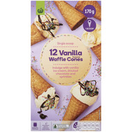 5 PACK of WW Vanilla Flavoured Waffle Cones  12 pack