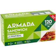 5 PACK of Armada Resealable Sandwich Bags 120 pack
