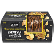 5 PACK of Olina's Parmesan & Onion Crackers  90g