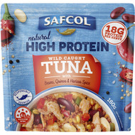 5 PACK of Safcol Tuna Pouch Red Beans & Quinoa  160g