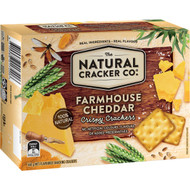 5 PACK of The Natural Cracker Co. Farmhouse Cheddar Crispy Crackers 160g