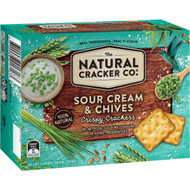 5 PACK of The Natural Cracker Co. Sour Cream & Chives Crispy Crackers 160g