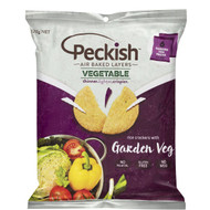 5 PACK of Peckish Rice Crackers With Garden Vegetables Multibag 6 pack
