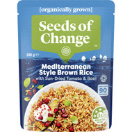 5 PACK of Seeds Of Change Organic Mediterranean Style Brown Rice 240g
