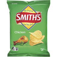 5 PACK of Smith's Crinkle Cut Potato Chips Chicken 170g