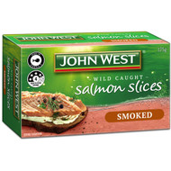 5 PACK of John West Salmon Slices Smoked 125g