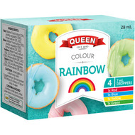 5 PACK of Queen Rainbow Food Colours 4 pack