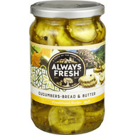 5 PACK of Always Fresh Cucumbers Bread & Butter 700g