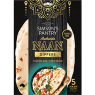 5 PACK of Simson's Pantry Authentic Naan Dippers  5 pack