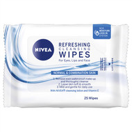 5 PACK of Nivea Refreshing Cleansing Face Wipe S + Vitamin E 25 pack