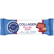 5 PACK of Aussie Bodies Collagen Berry Ripe Delight Bar 45g