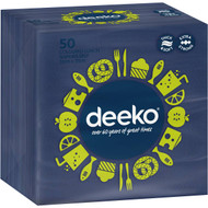5 PACK of Deeko Serviettes Lunch 2ply 50 pack