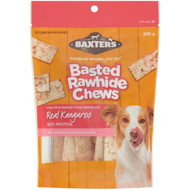 5 PACK of Baxter's Basted Rawhide Chews Real Kangaroo 100g