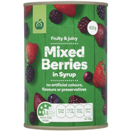5 PACK of WW Mixed Berries In Syrup 415g