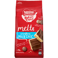 5 PACK of Nestle Bakers' Choice Milk Choc Melts 290g