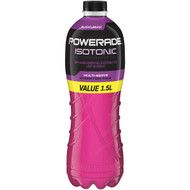5 PACK of Powerade Isotonic Black Currant 1.5l