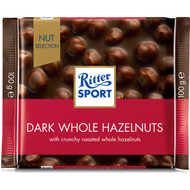 5 PACK of Ritter Sport Dark Whole Hazelnuts Whole Hazelnut 100g