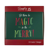 5 PACK of Simply Js Christmas Cards Greeting Green 10 pack