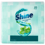 5 PACK of Shine Scented Wipes Mint 20 pack