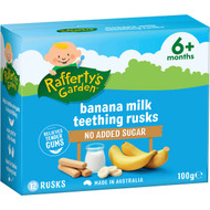 5 PACK of Rafferty's Garden Snacks Banana Milk Rusks 100g
