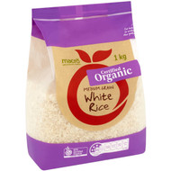5 PACK of Macro Organic White Rice Medium Grain 1kg