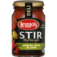 5 PACK of Leggos Stir Through Tomato, Olive & Chilli 350g