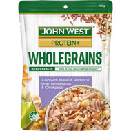 5 PACK of John West Tuna Protein Wholegrains With Brown & Red Rice 220g