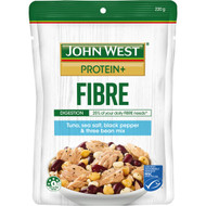 5 PACK of John West Tuna Pouch Protein Plus Fibre 220g