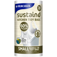 5 PACK of Hercules Sustain 60% Plant Based Kitchen Tidy Bag Small 30 pack