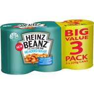 5 PACK of Heinz Baked Beans No Added Sugar 220g x3 pack