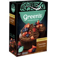 5 PACK of Green's Temptations Chocolate Cupcake Mix 450g