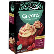 5 PACK of Green's Red Velvet Cupcake Mix 410g