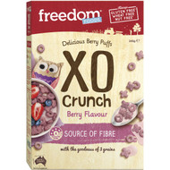 5 PACK of Freedom Foods Xo Crunch Berry Flavour 245g