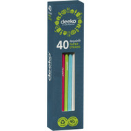 5 PACK of Deeko Paper Straws 40 pack