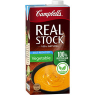 5 PACK of Campbell's Real Vegetable Liquid Stock Salt Reduced 1l