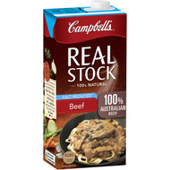 5 PACK of Campbell's Real Beef Liquid Stock Salt Reduced 1l