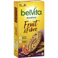 5 PACK of Belvita Fruit & Fibre Breakfast Biscuits 300g