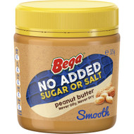 5 PACK of Bega Peanut Butter No Added Sugar Or Salt Smooth 325g