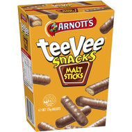 5 PACK of Arnott's Tee Vee Snacks Malt Sticks 175g