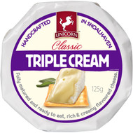5 PACK of Unicorn Triple Cream Brie Cheese 125g