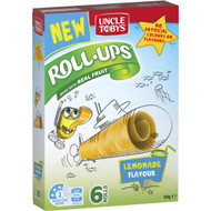 5 PACK of Uncle Tobys Roll Ups Lemonade Flavour  6 pack