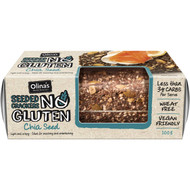 5 PACK of Olina's Gluten Free Seeded Crackers Chia Seed 100g