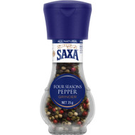 5 PACK of Saxa Pepper Grinder Four Seasons 35g