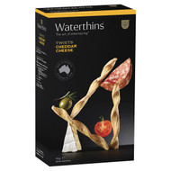 5 PACK of Waterthins Crispbread Classic Cheddar Twists 110g