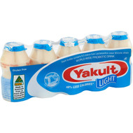 5 PACK of Yakult Probiotic Drink Light 5x65ml