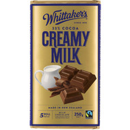 5 PACK of Whittaker's Block Creamy Milk 33% Cocoa 250g